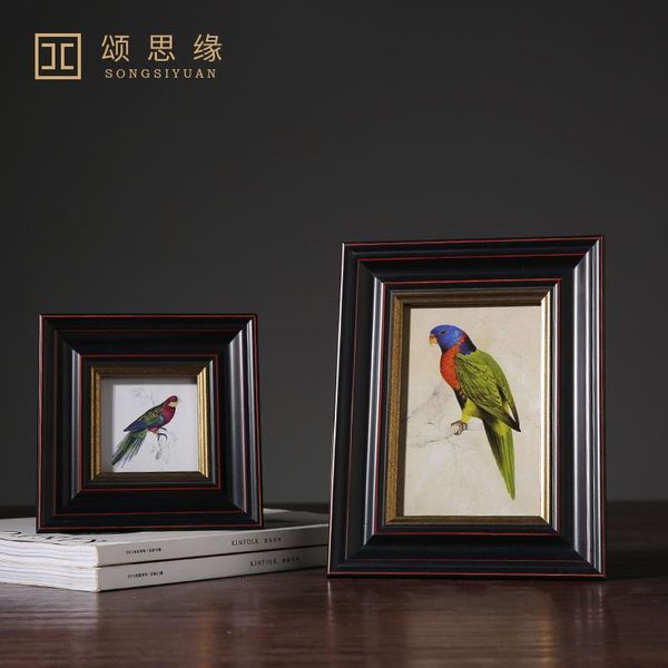 

frames vintage style wood picture po frame rectangle american classic quadros decorativos modern decor bd50ff