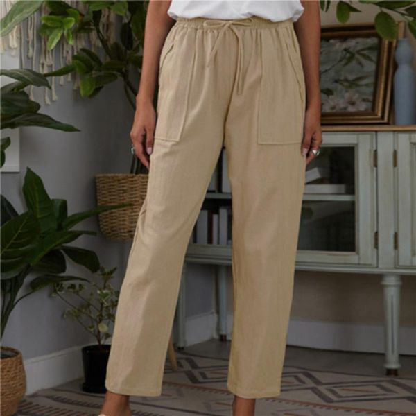 

women's pants & capris autumn straight-leg pure lace up korean loose leisure high waist spring long daily trousers street clothes, Black;white