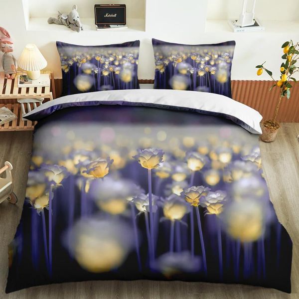 

bedding sets luxury spring flower home textile girl kids set duvet cover pillowcase woman bed king  size