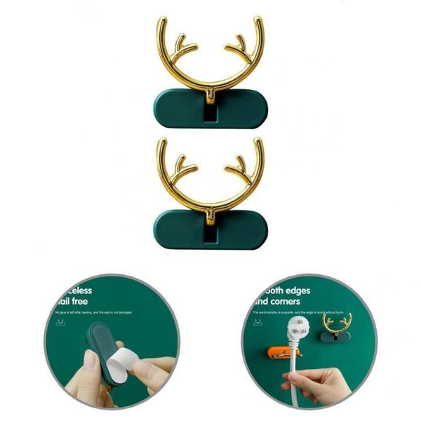 

hangers & racks power plug holder no burrs hook abs antler design creative kitchen appliance organizer