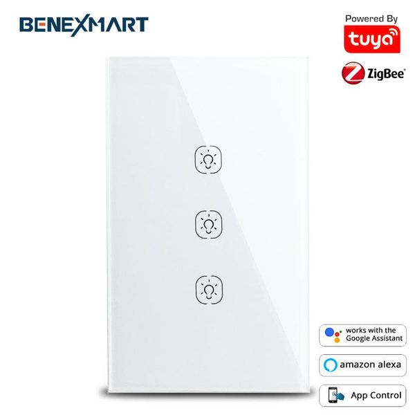 

smart home control tuya zigbee us switch no neutral interruptor life remote alexa google assistant light switches 110v 240v