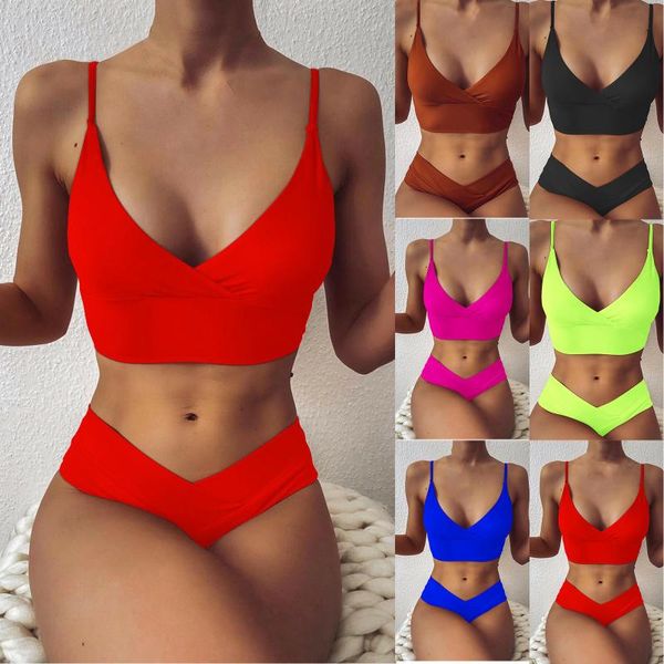 

women's swimwear high waist bikinis swimsuits women push up ribbed strap bathing suit biquini brazilian bikini 2021 beachwear, White;black
