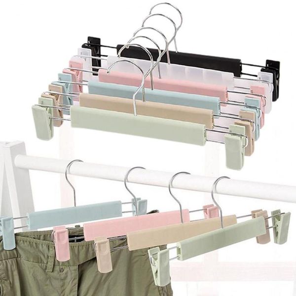 

hangers & racks plastic 5pcs/set sturdy convenient use clothes hanger reusable coat with spring clamp for dorm