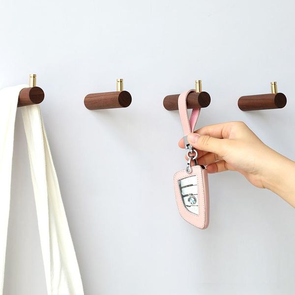

wall hook hanger solid wood hooks for home accessories hat scarf handbag coat key self-adhesive decorations & rails