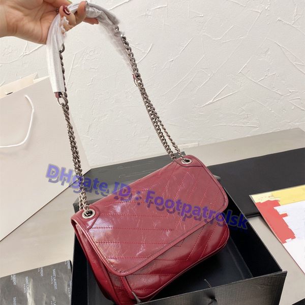 

high-grade messenger bags ladies chains shoulder bag leather cross body handbags fashion women clutch purse card coins wallet multi pochette