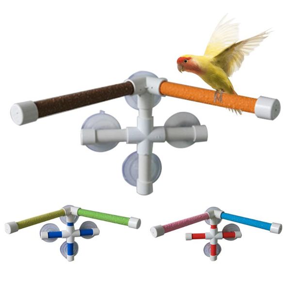 

other bird supplies parrot bath shower standing platform rack climbing and biting perch parakeet toy random color