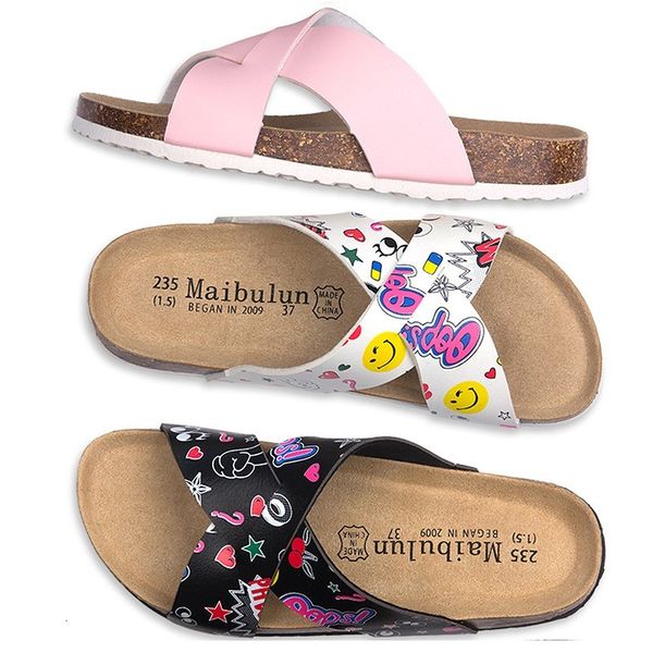 

slippers casual soft cork women men summer beach slide sandals flip flops x cross non-slip house ladies couples outside shoes b0f5, Black