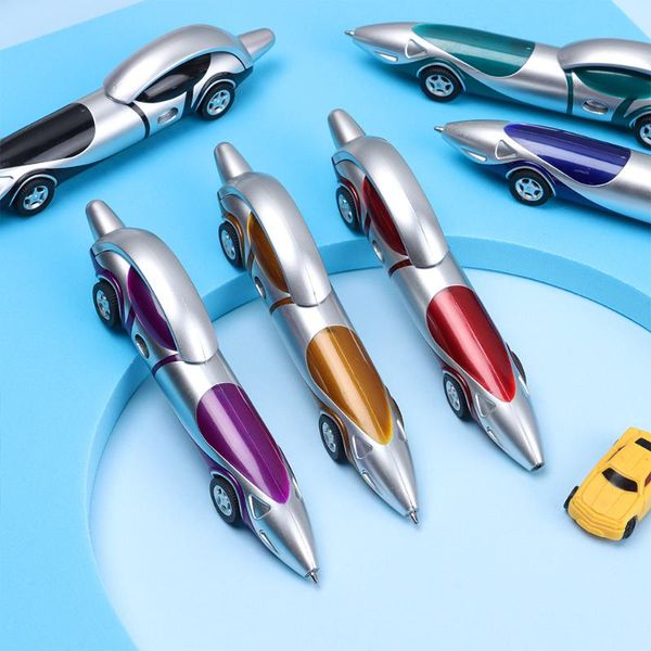 

ballpoint pens novelty car shape portable funny stationery primary school prizes child kids toy office supplies, Blue;orange