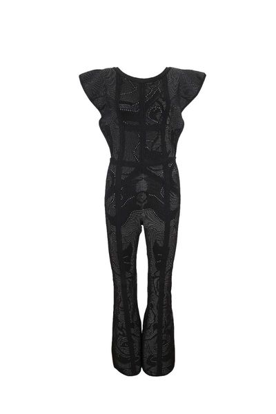 

women's jumpsuits & rompers hefiaisuo 2021 round neck pants, Black;white