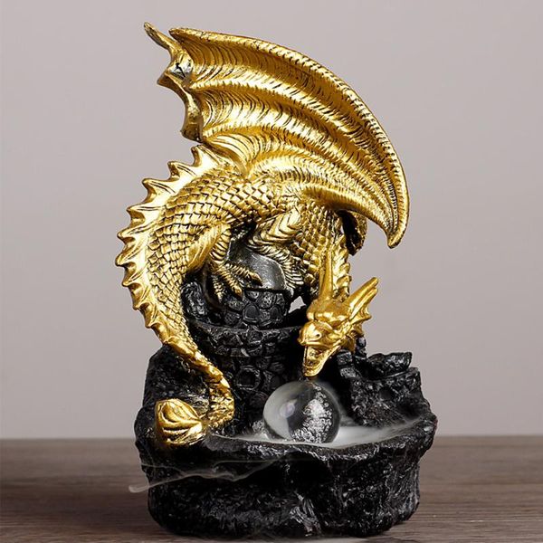 

backflow incense burner luminous dragon holder decoration 10kinds fragrance lamps