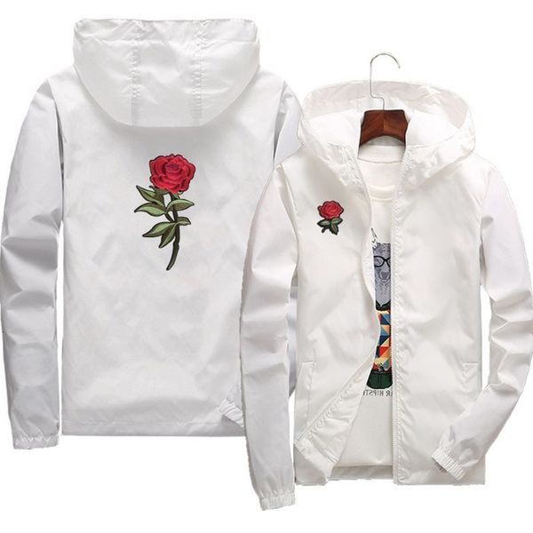 

downs japanese korean spring summer rose men and women jacket size xs-xxxl, Black