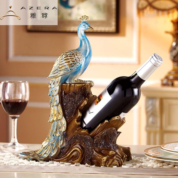 

ice buckets and coolers nordic creative resin peacock red wine holders cabinet home decor crafts room decoration objects living ornaments gi