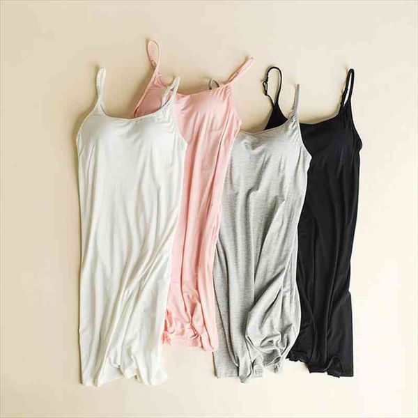 

womens cami dressing gowns with chest pad casual soft thin stripe female nightdress summer fashion solid ladys nightshirt, Black;red