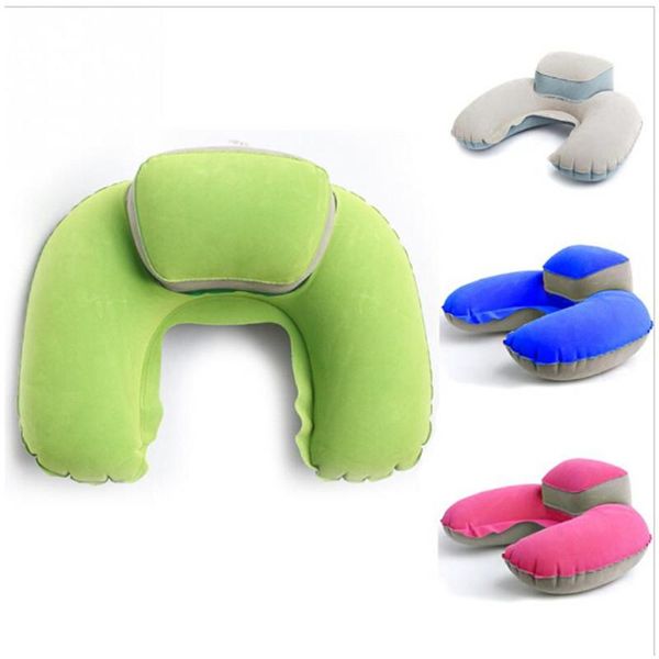 

pillow foldable u-shaped neck support inflatable cushion memory foam travel super soft pillows air plane