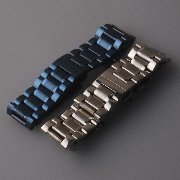 

watch bands quick release straps 14 15 16 17 18 19 20 21 22 23 24mm watchband stainless steel dark blue bracelet for smartwatch band, Black;brown