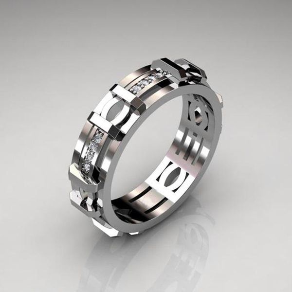 

cluster rings punk style men's and women's ring rings, alloy color-preserving electroplating hand jewelry, creative small gifts, Golden;silver