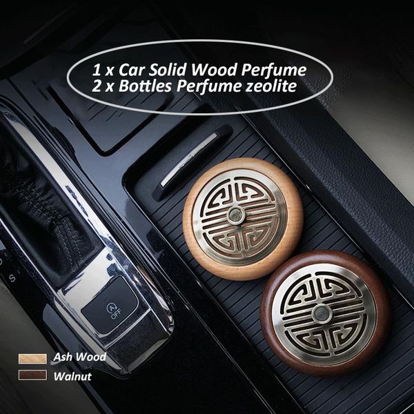 

car air freshener walnut /ash wood perfume fragrance solid for conditioner diffuser accessories