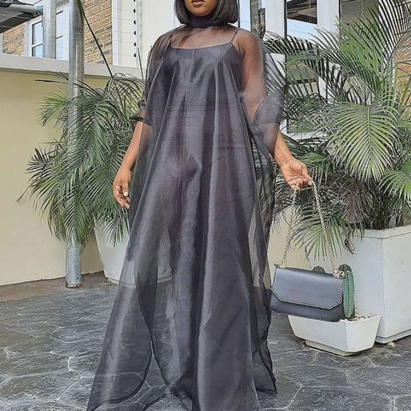 

Fashion Office Lady 2021 Spring Summer Womens Dress Designer Simple Loose Casual Oversize African Round Neck Summer