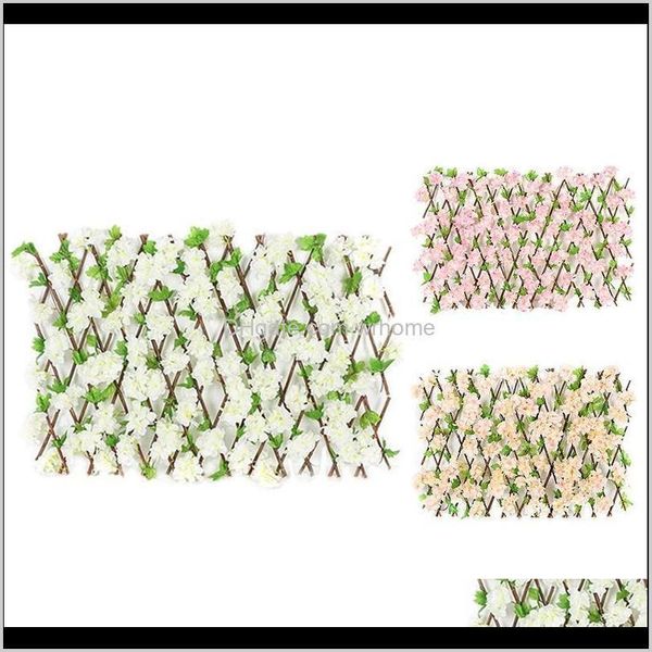 Binalar Veranda, Çim Bahçesi Ev Bahçesi Çit Söğüt ahşap çit yapay çiçek yaprakları Dekorasyon Tarama Genişleyen Trelli