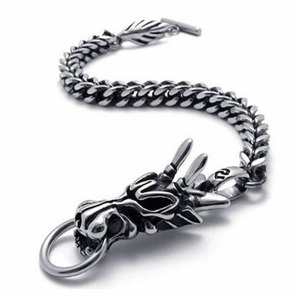 

link, chain domineering personality silver color retro faucet twist men's hip-hop street casual party jewelry gift, Black