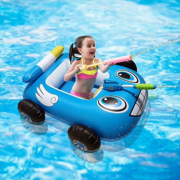 

camp furniture inflatable car seat ring kids water spray swimming outdoor pool gun toy bumper blow up couch chair sofa