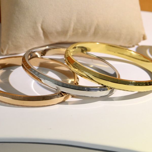 

letter bangles new fashion bracelet luxury designer titanium steel elegant shape oval bracelets jewelry supply, Black