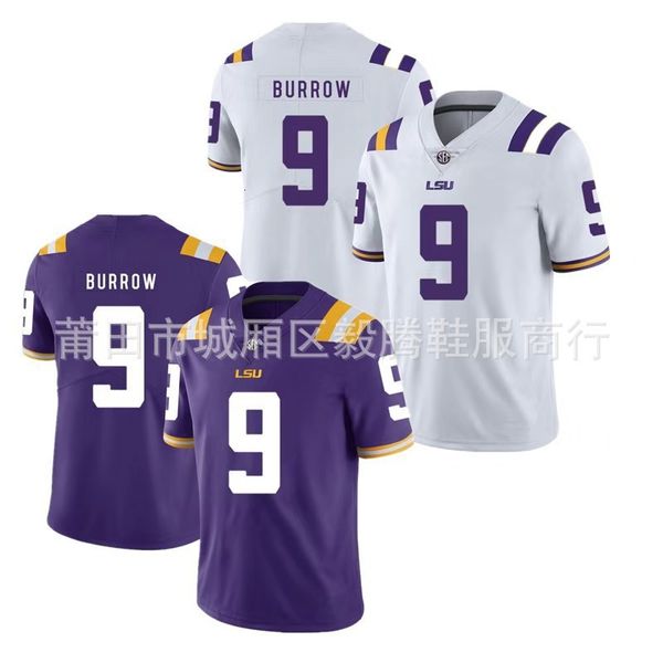 

ncaa olive jersey louisiana state tigers #9 burrow, Gray