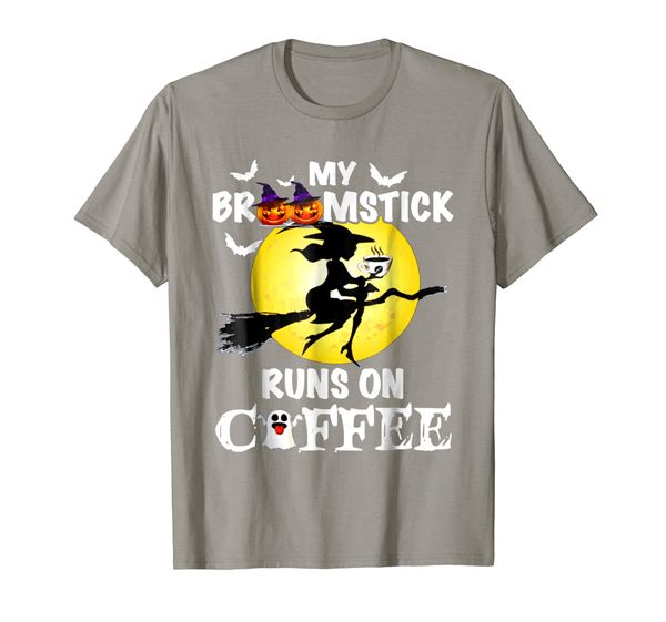 

My Broomstick Runs On Coffee T-Shirt Funny Coffee Pun Tee, Mainly pictures