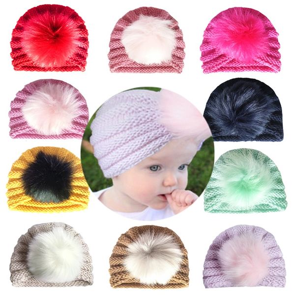 

new fall winter children's warm wool cap baby ear protection head cap baby wool cap 736 v2, Yellow