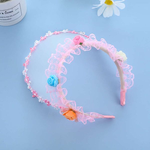 

little girl's hairband sun hat spring summer korean princess flower bow children's sunscreen, Yellow