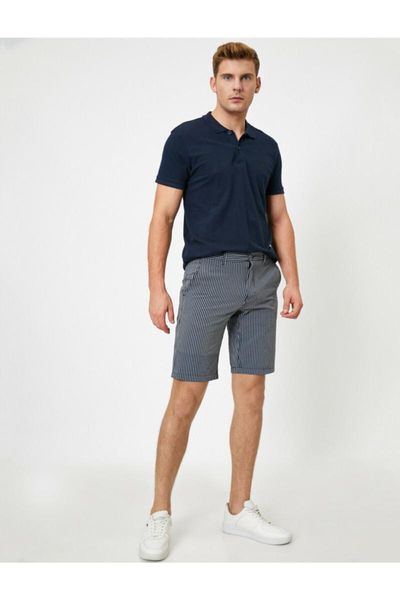

koton "boys navy striped shorts 8 yam41281bw" women's, White;black