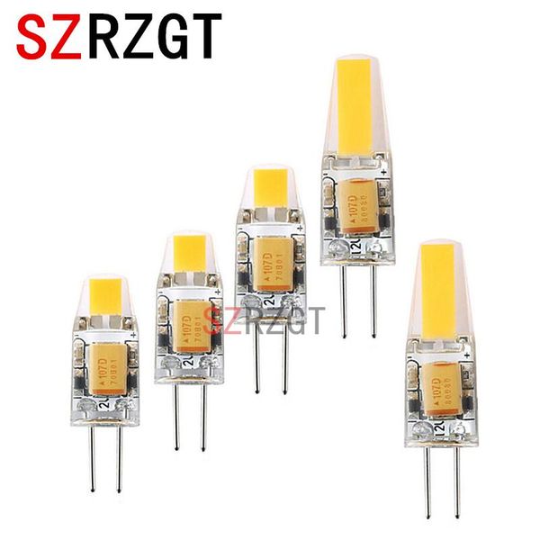 

light beads 10pcs/lot g4 led lamp dimmable ac/dc 12v 3w 6w mini cob bulb 360 beam angle chandelier lamps replace halogen