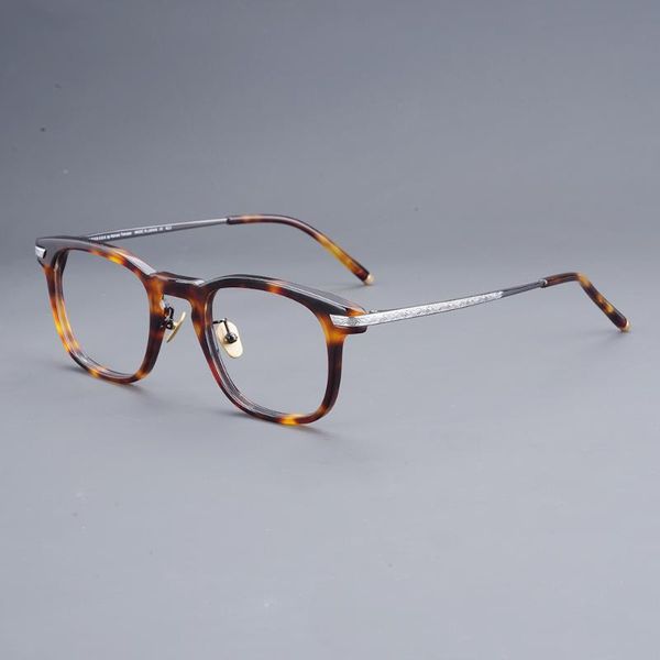 

fashion sunglasses frames original glasses frame titanium prescription women myopia eyeglasses for men vintage japan designer brand, Black