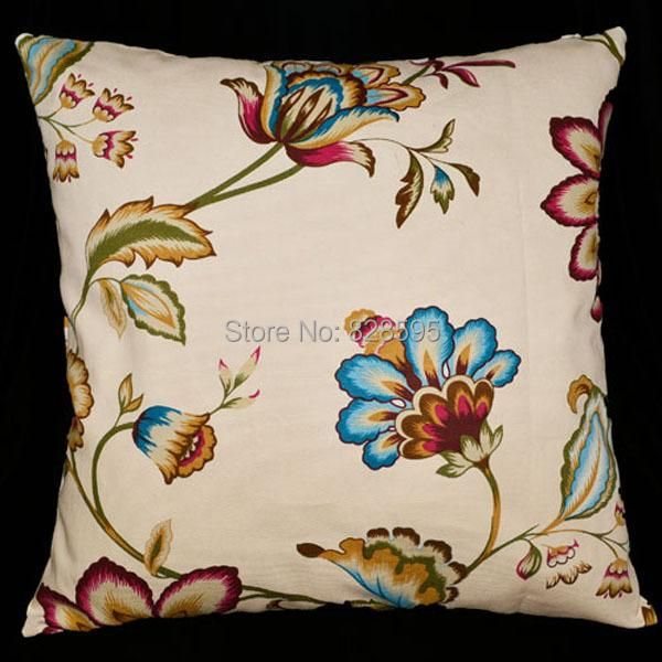 

- khaki fuschia blue ivory printed a grade 100% cotton canvas cushion cover pillow case ( custom made, size ) cushion/decorative