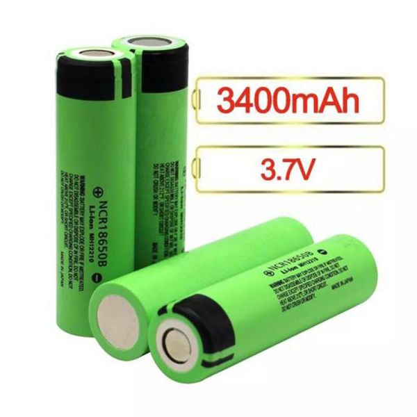 Batteria NCR18650B 18650 di alta qualità 3400mAh 18650B 18650 Batterie agli ioni di litio da 3,7 V