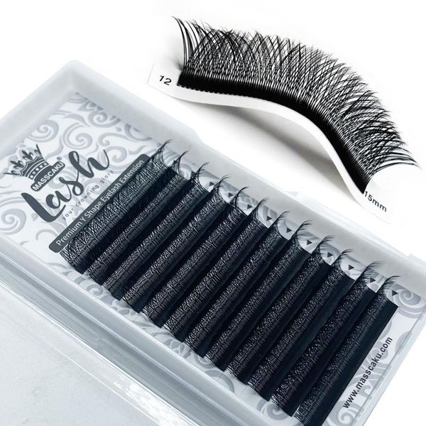 

false eyelashes masscaku sell 8-15mm length very soft matte black eyelash extension yy lash extensions of individual
