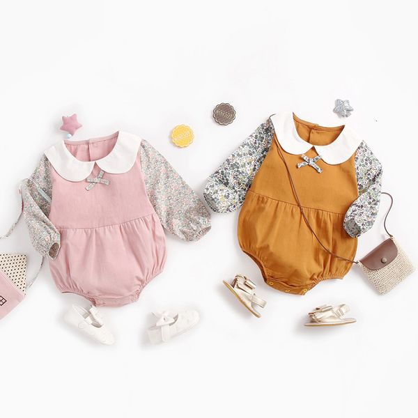 

0-3yrs spring newborn floral long sleeve clothes rompers autumn baby toddler girls triangle jumpsuits black friday lm50, Blue