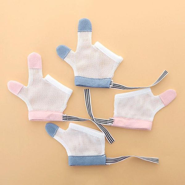 

children's mittens 1 pair baby prevent bite fingers nails glove children infant anti biting eat hand protection gloves for toddle kids, White