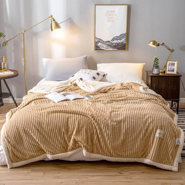 

blankets special offer 2021 fleece throw thick warm winter blanket twin queen solid color home flannel bed for sofa