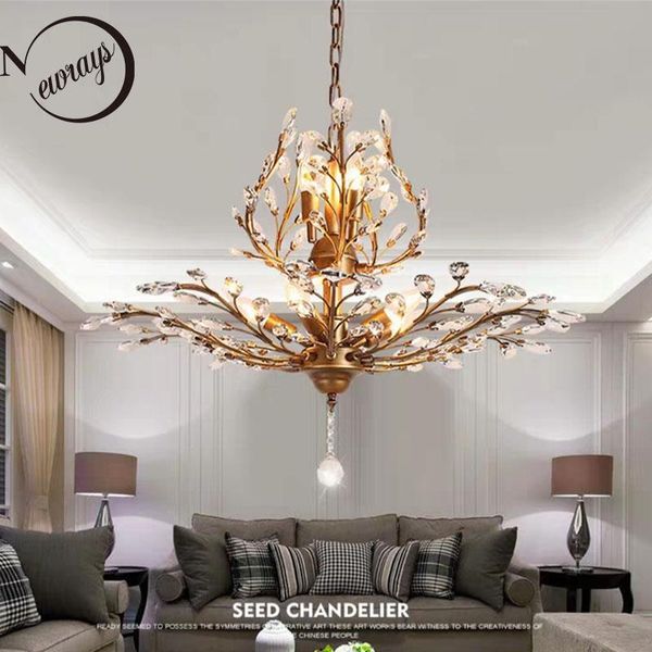 

chandeliers american luxurious crystal chandelier e14 led 220v for restaurant lighting modern home decor fixtures room