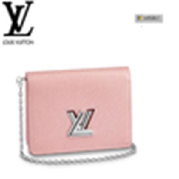 

totes brand designer luxury ef1j m68559 twist belt chain wallet rose ballerine women handbags iconic bags handles shoulder bags cross body b, Red;black