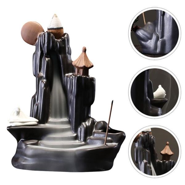 

fragrance lamps meditation home ceramic decorations backflow smoke incense holder