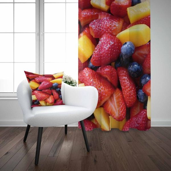 

curtain & drapes else tropical fruit banana apple strawberry grape 3d print living room kitchen window panel set combine gift pillow case