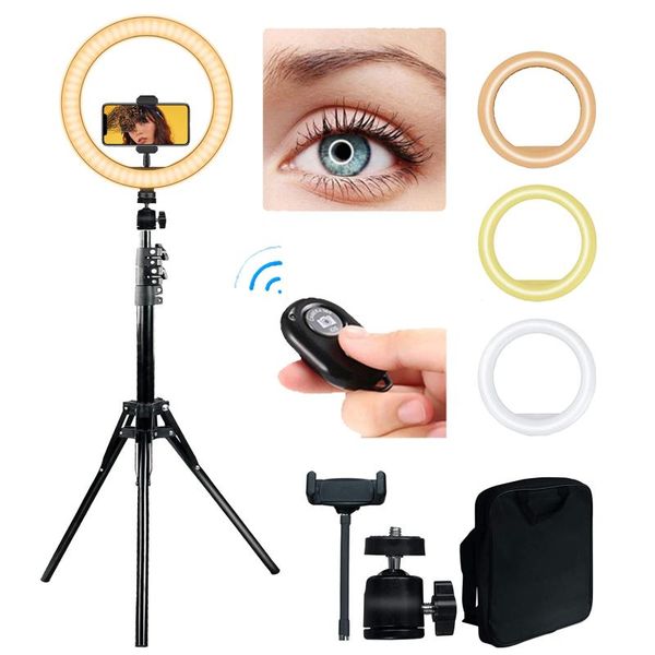 

circle lamp pography fill ring light tripod stand holder phone vlogging camera makeup streaming live youtube video flash heads