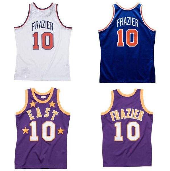 

stitched classic retro jersey walt frazier mitchell and ness 1969-70 1972 all-star basketball jerseys men women youth s-6xl, Black;red