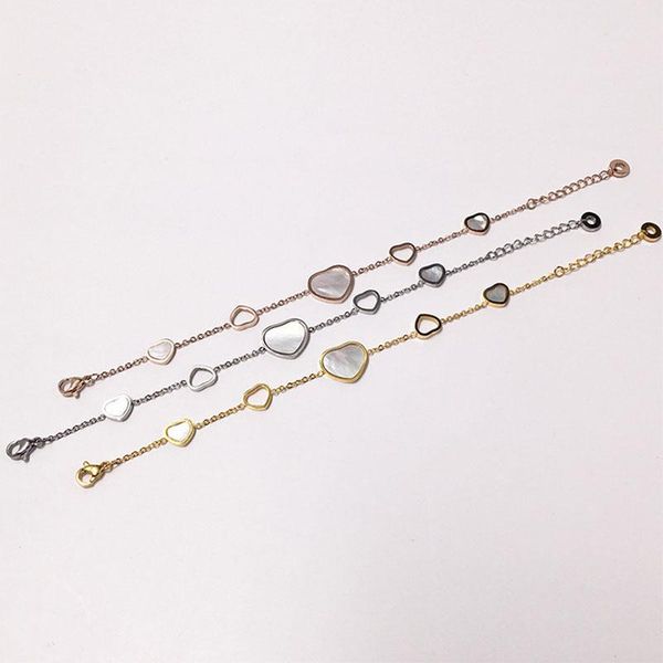 

boho bangle heart shell crystal bead bracelet women charm party wedding jewelry accessories link, chain, Black