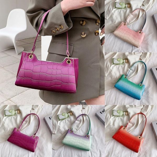 

evening bags crocodile for women gradient color stone pattern small bag fashion chain ladies one-shoulder messenger bolso mujer