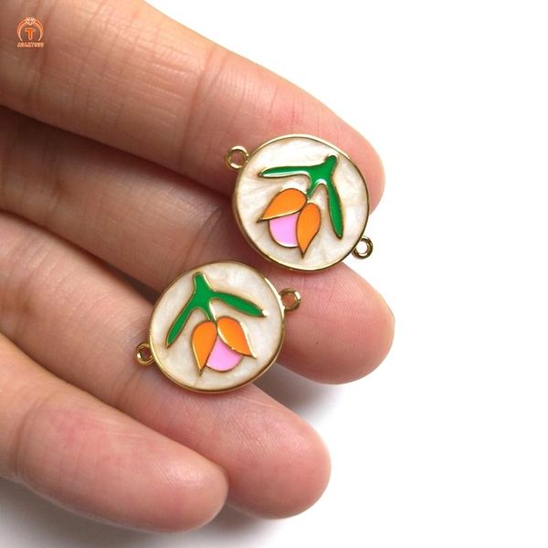 

pendant necklaces 5pcs tulip flower gold diplopore connector bracelet for friends gift wishes love eternal jewelry y, Silver