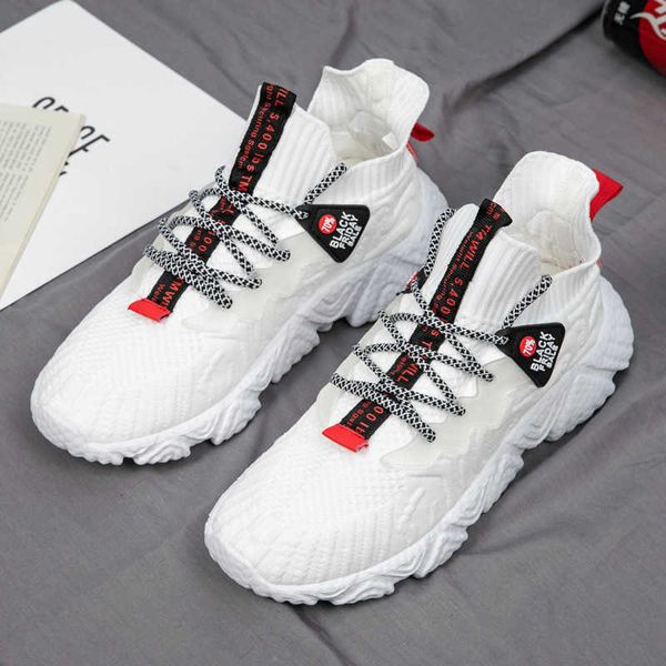 

men's shoes designer thick soled sports casual men's flying woven breathable running populartraining sneakers