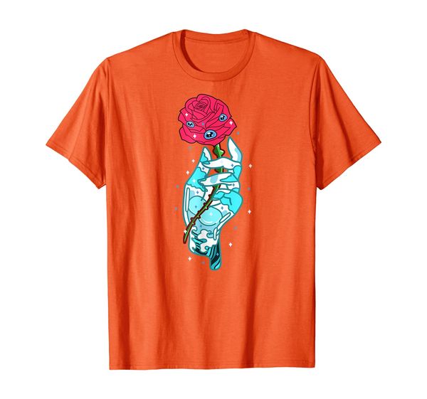 

aesthetic hand holding a rose shirt pastel goth t-shirt, White;black